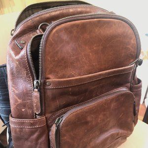 Frye Logan Leather Backpack (in Cognac) - New